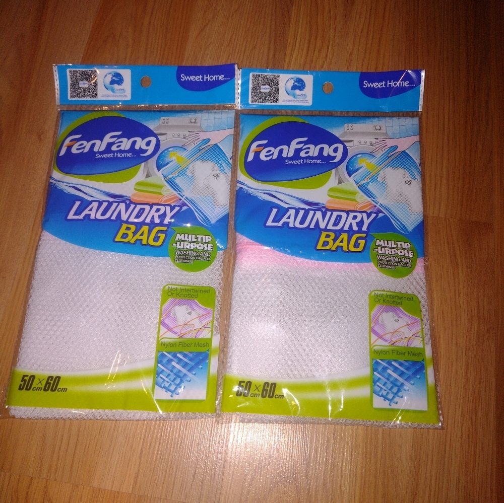 Laundry Wash Bags with a Tough Dense Hybrid Net Mesh and Protected Zipper New